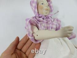 Vintage 15in Porcelain Artist Doll J TURNER GRANNY OLD LADY JOINTED SITTING