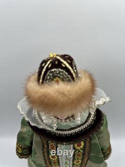Vintage 16 in. Tall Porcelain Doll Russian Noble Custom Costume and Painted Face