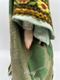 Vintage 16 in. Tall Porcelain Doll Russian Noble Custom Costume and Painted Face
