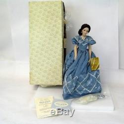 Vintage 18 Franklin Mint Havilland Melanie Gone with Wind Porcelain Doll with COA