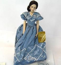 Vintage 18 Franklin Mint Havilland Melanie Gone with Wind Porcelain Doll with COA