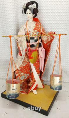 Vintage 18 Japanese Geisha Doll Kimono Porcelain Face YOSHITOKU OBAYAMA