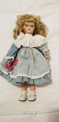 Vintage 18 Porcelain and cloth Doll with Glasses Victorian-Style music lullaby