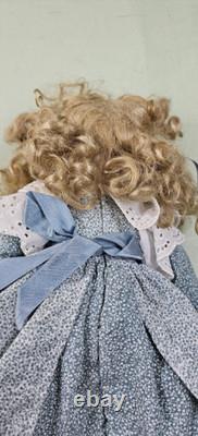 Vintage 18 Porcelain and cloth Doll with Glasses Victorian-Style music lullaby