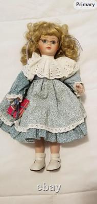 Vintage 18 Porcelain and cloth Doll with Glasses Victorian-Style music lullaby