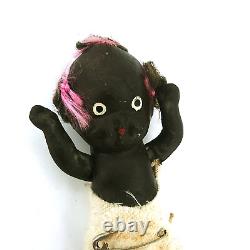 Vintage 1930s African American Black Bisque porcelain Baby Doll 4 Made in Japan