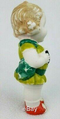 Vintage 1950's Kewpie Doll Bisque Porcelain Figurine -Made In Japan Singing 7