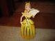 Vintage 1950's Kreiss Yellow Porcelain Napkin/candle Holder Doll