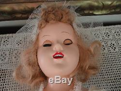 Vintage 1960s Walking Bridal Doll All Original Made Usa Porcelain Teeth 18 inch