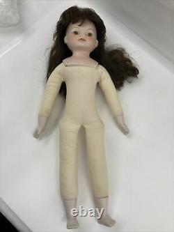 Vintage 1962-1990 Karl-Heinz Klette Marked 21 Porcelain & Soft Body Doll & Wig