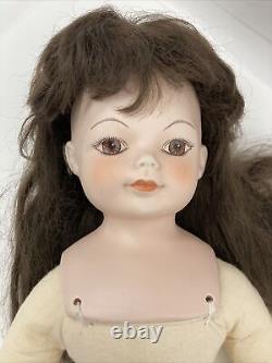 Vintage 1962-1990 Karl-Heinz Klette Marked 21 Porcelain & Soft Body Doll & Wig