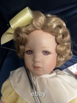 Vintage 1968 Morton Salt Umbrella Girl Doll Porcelain with Box Certificate Stand
