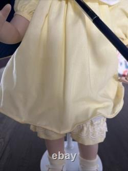 Vintage 1968 Morton Salt Umbrella Girl Doll Porcelain with Box Certificate Stand