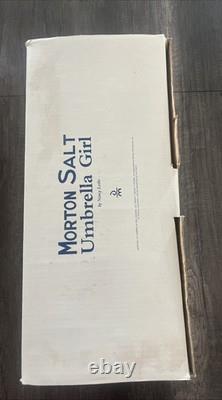 Vintage 1968 Morton Salt Umbrella Girl Doll Porcelain with Box Certificate Stand