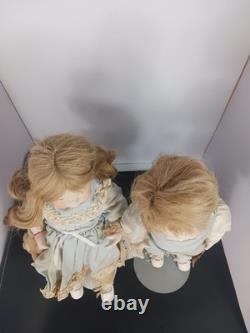 Vintage 1978 Dolls By Jerri McCloud Porcelain Doll Pair Boy Girl Set RARE