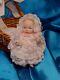 Vintage 1980 Phyllis Parkins Porcelain 4.5 Baby Doll In Wicker Bassinet Frilly