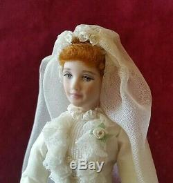 Vintage 1980's Doreen Sinnett, Miniature Doll, Wedding Dresses Showcase