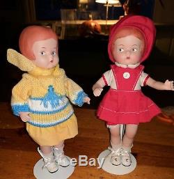 Vintage 1980's Effanbee PORCELAIN PATSY Dolls lot 302/1000 900/1000