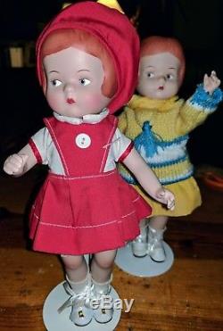 Vintage 1980's Effanbee PORCELAIN PATSY Dolls lot 302/1000 900/1000