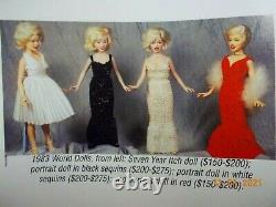 Vintage 1980's PORCELAIN MARILYN MONROE WORLD DOLL 16.5 w / Sequins Dress & Box