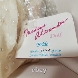 Vintage 1980s Madame Alexander Portrait Bride 21 inch New in Box with Stand TAG