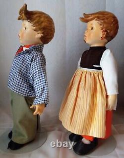 Vintage 1983 Goebel Porcelain Hummel Boy Girl Dolls Birthday Serenade 15 inch