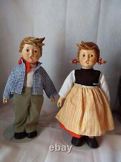 Vintage 1983 Goebel Porcelain Hummel Boy Girl Dolls Birthday Serenade 15 inch