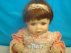 Vintage 1990 Collectors Baby Doll Sara Hamilton Heritage Dolls Porcelain Coa