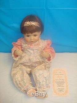 Vintage 1990 Collectors Baby Doll Sara Hamilton Heritage Dolls Porcelain Coa