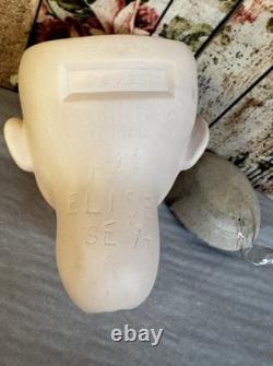 Vintage 1990's Artist Doll Porcelain Head Replica 10.5 IN Repro
