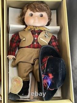 Vintage 1993 119/1000 Dolly Dingle Dolls By Bette Ball Cowboy & Cowgirl Goebel