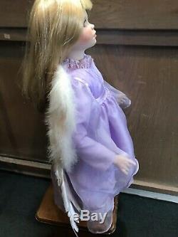 Vintage 1997 Kaye Wiggs Angel Chanelle Porcelain Doll with Stand signed 15/2500