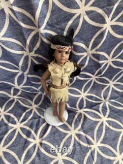 Vintage 1999 Accents And Ocassions Indian Woman With papoose Porcelain Doll