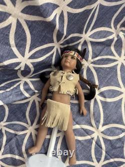 Vintage 1999 Accents And Ocassions Indian Woman With papoose Porcelain Doll