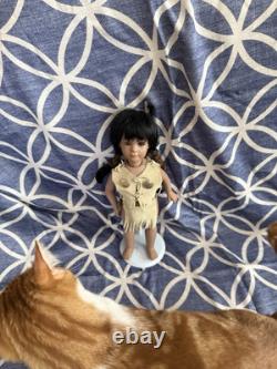 Vintage 1999 Accents And Ocassions Indian Woman With papoose Porcelain Doll