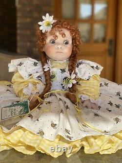 Vintage 1999 LINDA RICK THE DOLLMAKER PORCELAIN DOLL Bee My Honey 616/2500