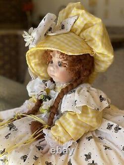 Vintage 1999 LINDA RICK THE DOLLMAKER PORCELAIN DOLL Bee My Honey 616/2500