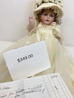 Vintage 1999 Lady Anne Reproduction Porcelain Williamsburg Doll Factory / HILDA