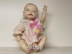 Vintage 20 Newborn Full Body Flexible Porcelain? Doll With Clothing