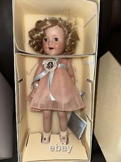 Vintage 2001 DANBURY MINT SHIRLEY TEMPLE Porcelain Doll withPin Box And Tag