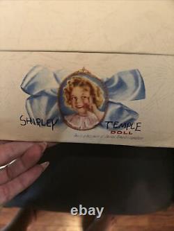 Vintage 2001 DANBURY MINT SHIRLEY TEMPLE Porcelain Doll withPin Box And Tag