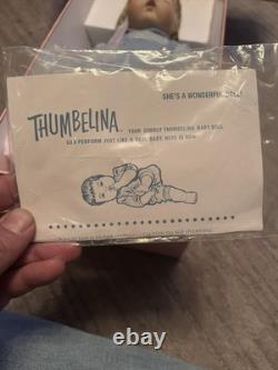 Vintage 2001 Danbury Mint Thumbelina Porcelain Doll Special Edition Rare