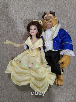 Vintage 2002 BEAUTY AND THE BEAST porcelain Doll Set Rare Jasmina Collection