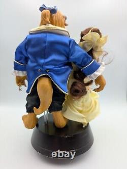 Vintage 2002 BEAUTY AND THE BEAST porcelain Doll Turning Set With Music