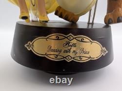 Vintage 2002 BEAUTY AND THE BEAST porcelain Doll Turning Set With Music