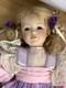 Vintage 21 Porcelain Doll Victorian Lace Dress Lavender & Pink Ruffles