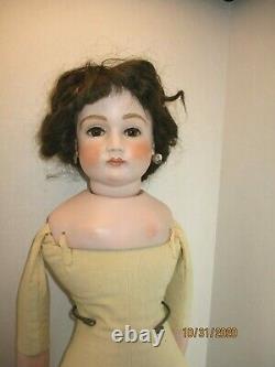 Vintage 24-25 Reproduction French Charmante POLLY MANN Doll Bisque/ Cloth 1955