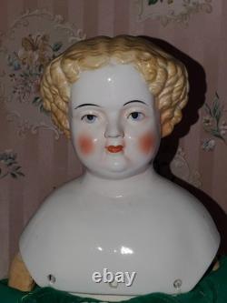 Vintage 24 Flat Top Highbrow China Shoulder Head Blonde Doll A A Gralnick