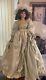 Vintage 27 Cathay Collections Porcelain Doll Victorian Dress In Green, Lace+