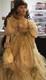 Vintage 28 Porcelain Doll In Off White Gown With Pale Green Accents Withroses. Fe